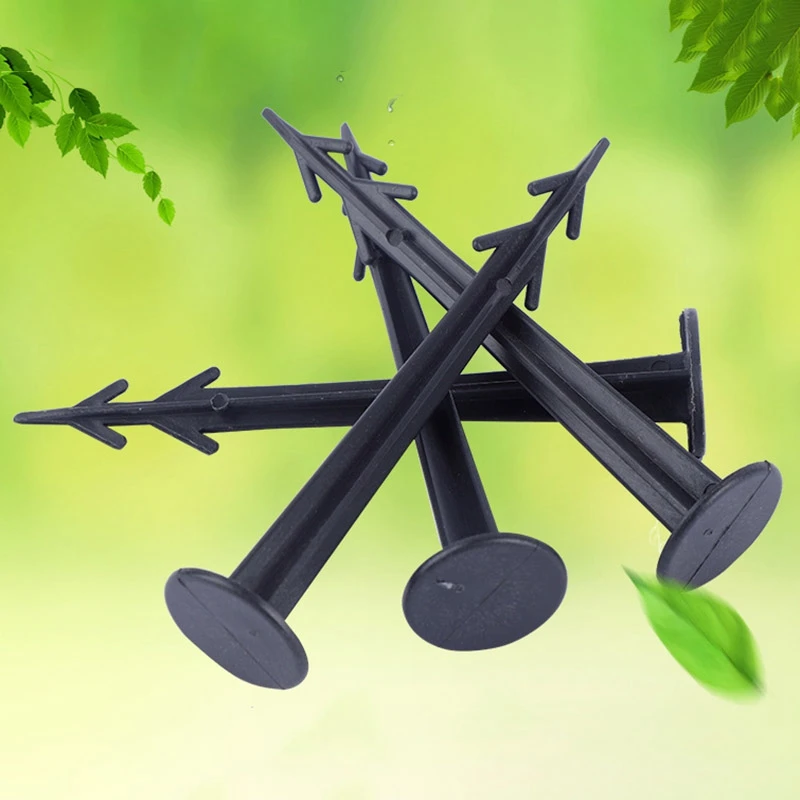 

100Pcs Garden Stakes Pegs Garden Lawn Securing Stakes Ground Nail Fixed Anchors Anti Insect Weed Fixing Landscape