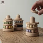 Сделаем Монтессори игрушки набор деревянная игра Дженга Развивающие игрушки для малышей безопасный съедобный Прорезыватель для зубов для детей подарок для детей