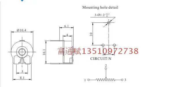

10pcs Environmental Protection Potentiometer PT10-5K 10K Horizontal He*agonal Hole Resistance Value Is Complete