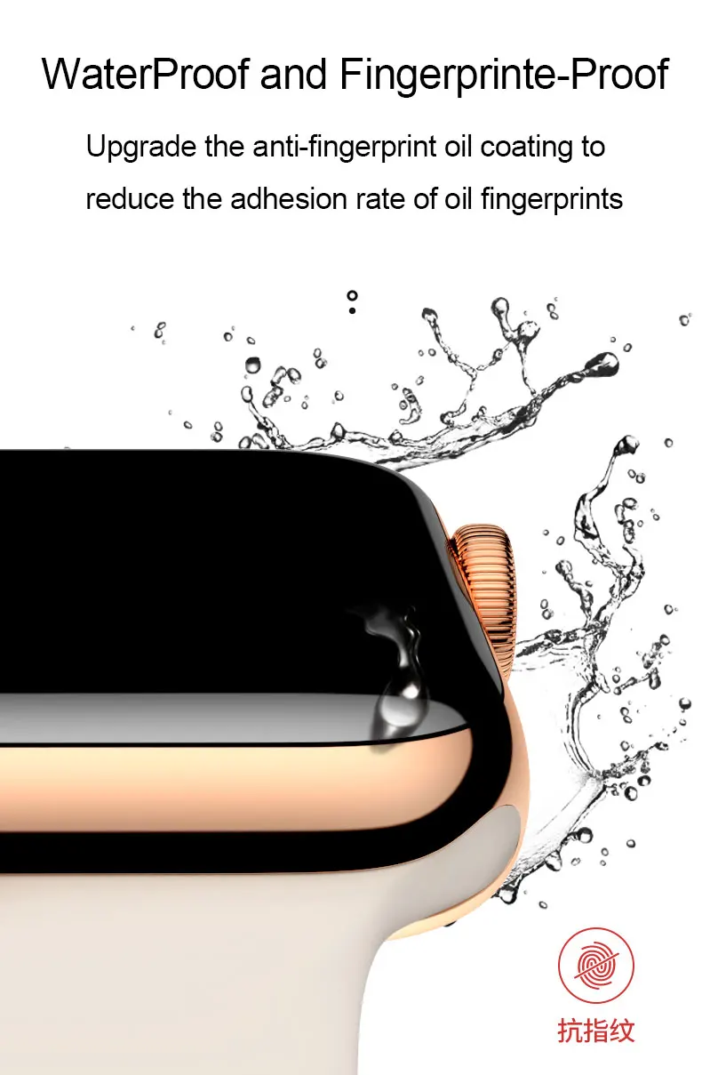 Защита экрана для Apple Watch SE 6 44 мм (не закаленное стекло) полное 3D покрытие