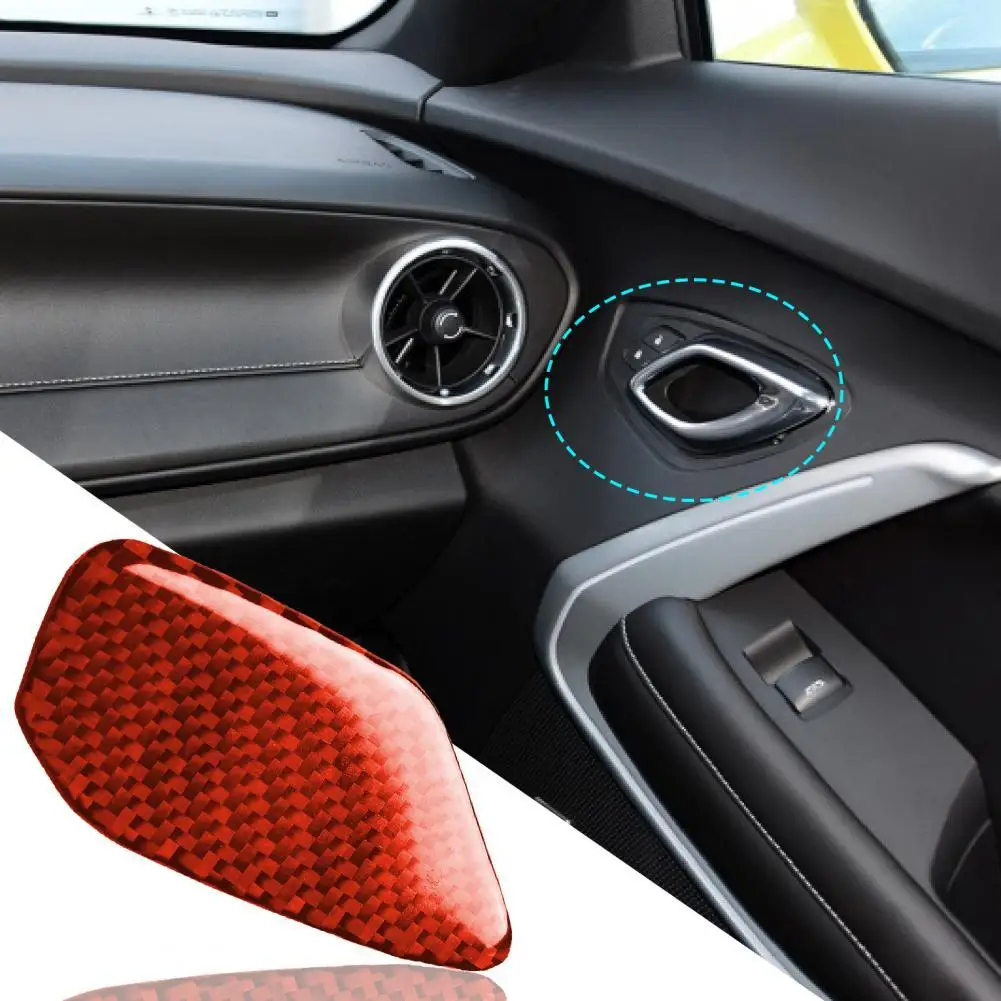 

2 шт. надежная Глянцевая красная внутренняя дверная ручка, наклейка для отделки чаши, дверная ручка из углеродного волокна, миска, отделка, и...