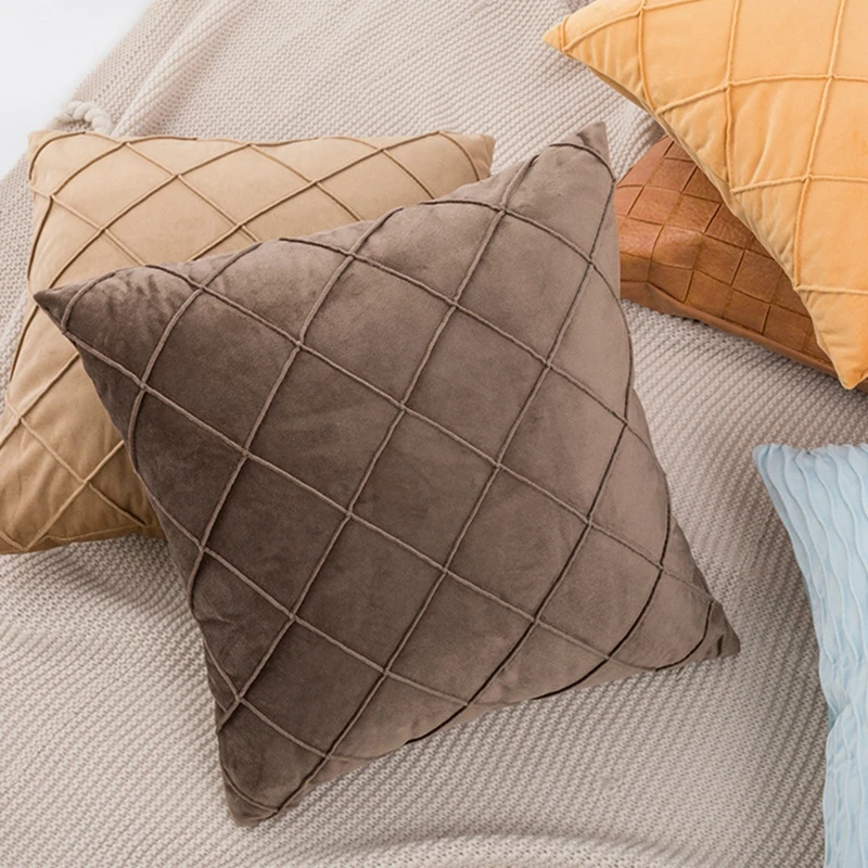 Полосатые фланелевые наволочки однотонные красные коричневые белые для подушки