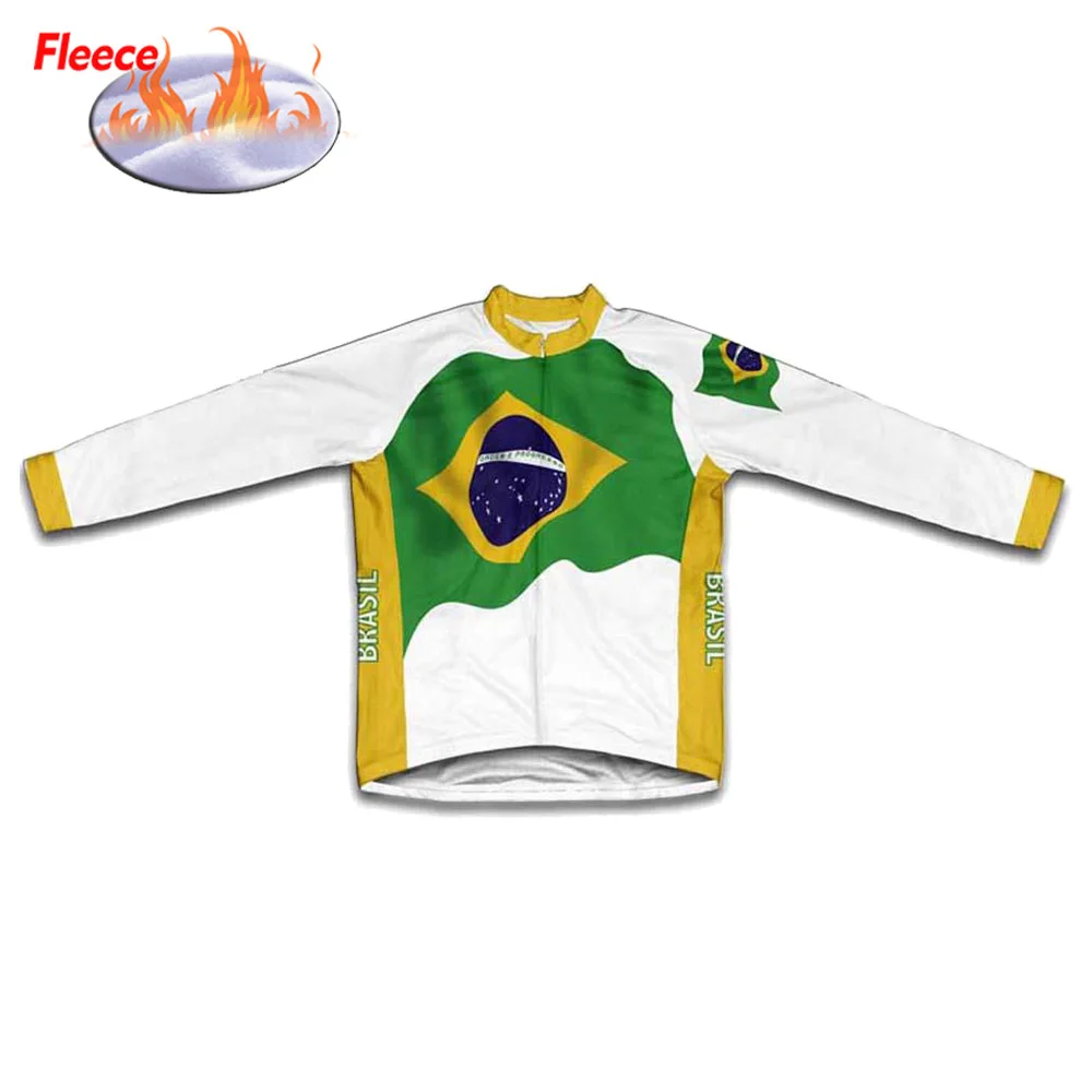 Классическая бразильская Мужская велосипедная Джерси с длинными рукавами