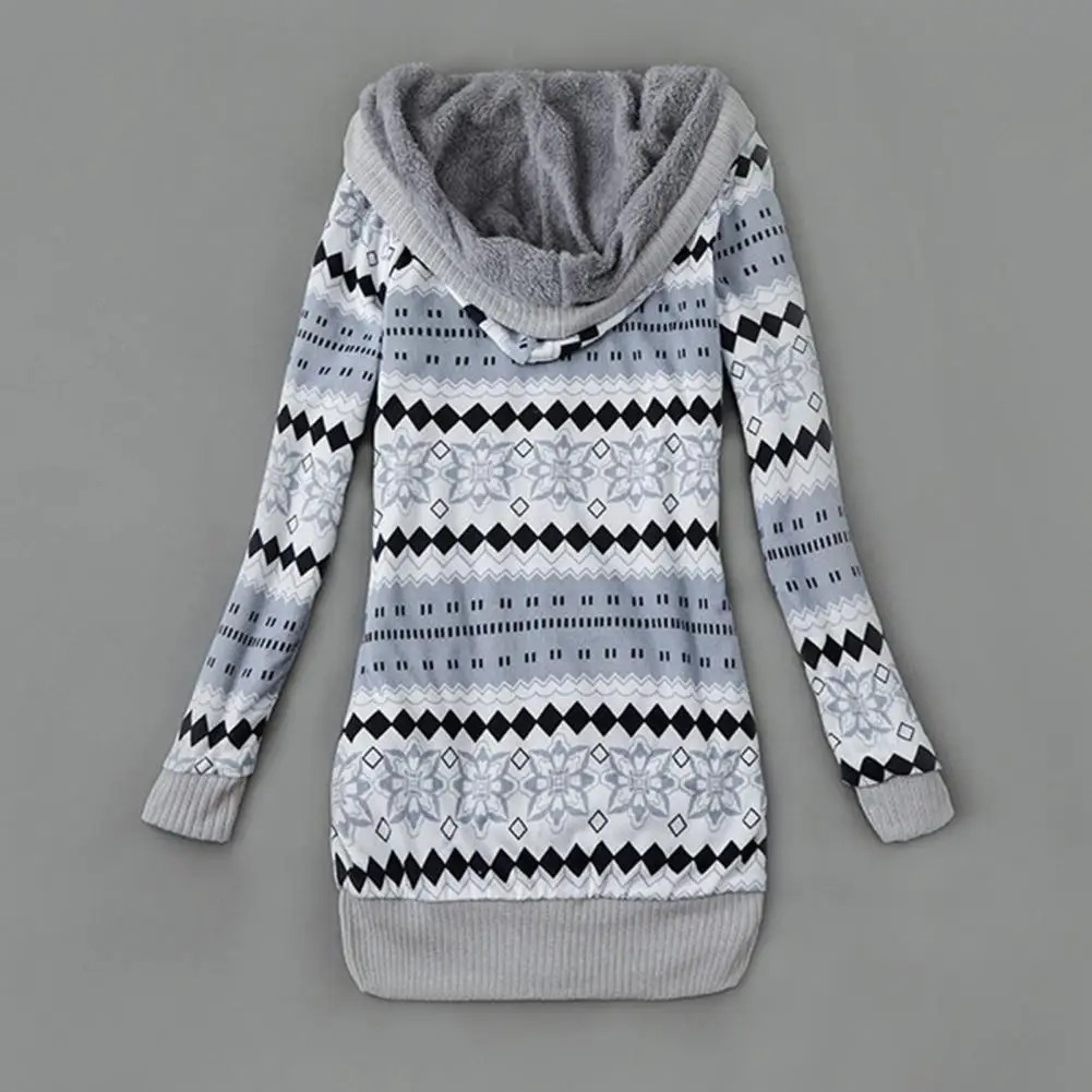 

Women Cardigan Two Pockets Plush Lining Warm Knitted Coat Knitted Coat Simple
