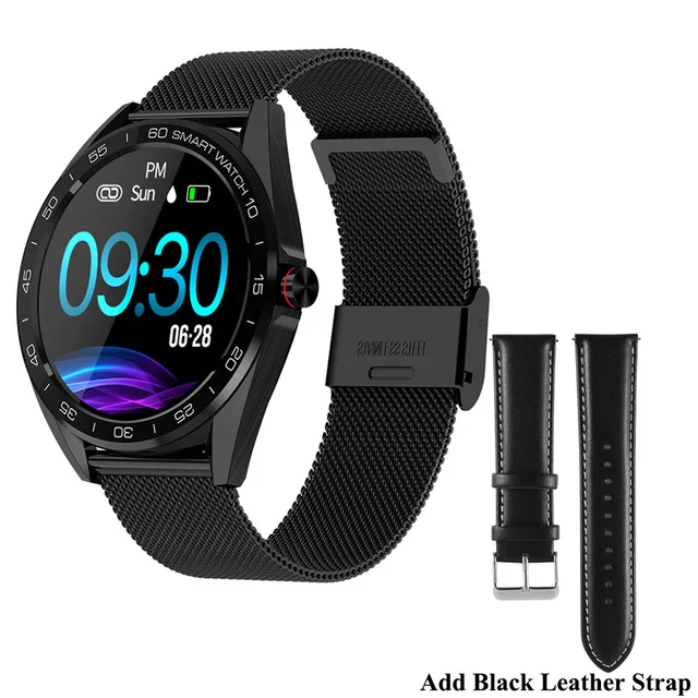 Add Black Strap Время владельца K7 IP68 Водонепроницаемые Смарт-часы 1," Полный сенсорный круглый экран монитор сердечного ритма во время сна спортивные Смарт-часы фитнес-трекер - Цвет: Add Black Strap