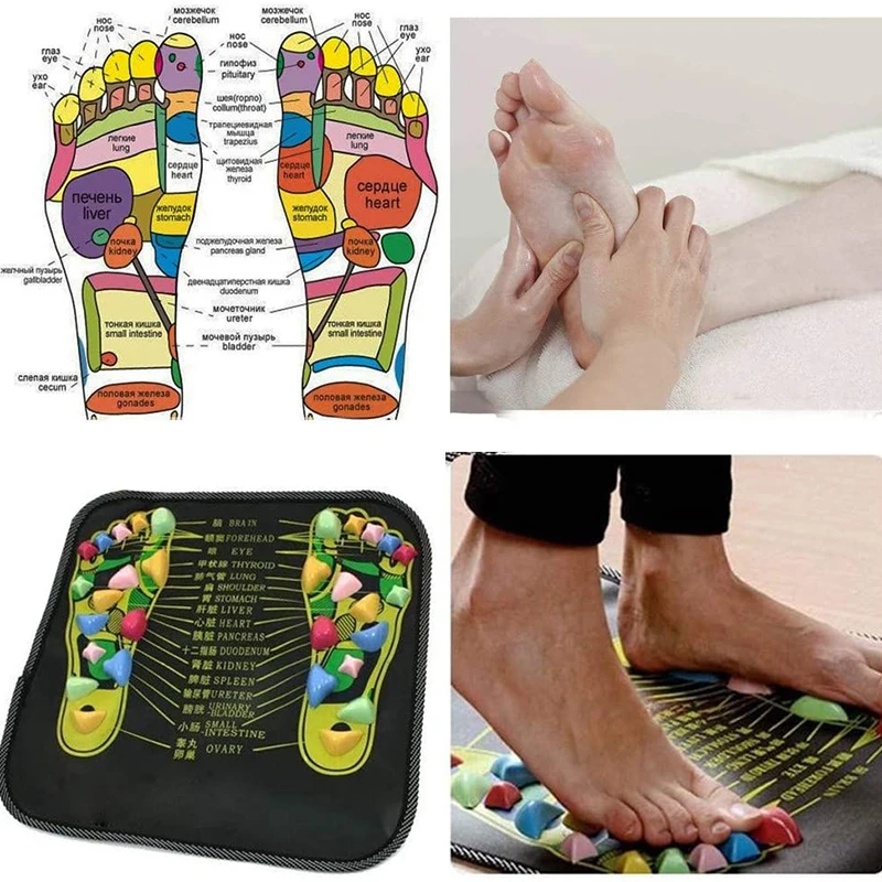 

Hot Acupuncture Cobblestone Foot Massage Cushion Acupoint Physical Massage Foot Pad Pain Relief Health Care EY669