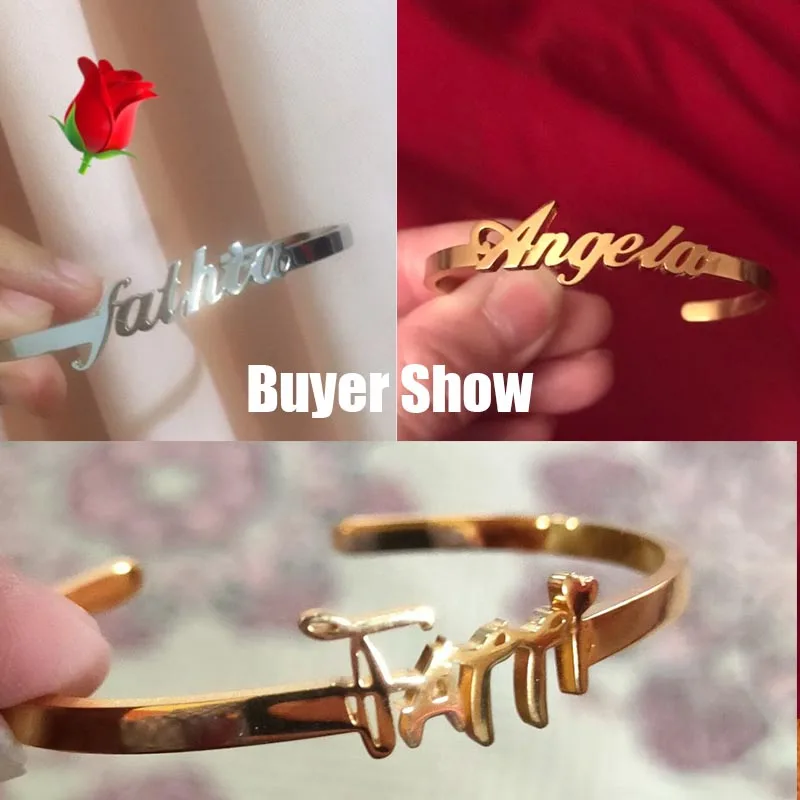 Индивидуальные именные браслеты розовое золото/серебро детский браслет из