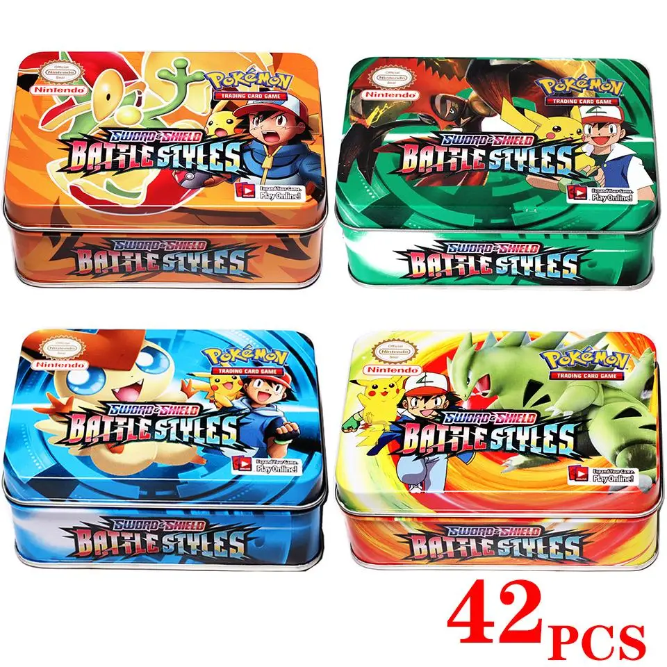Cartas de Pokemon para ni&ntilde;os, juego de cartas brillantes GX MEGA, estilos de batalla, juguetes coleccionables de Pokemon, regalo de Navidad-1