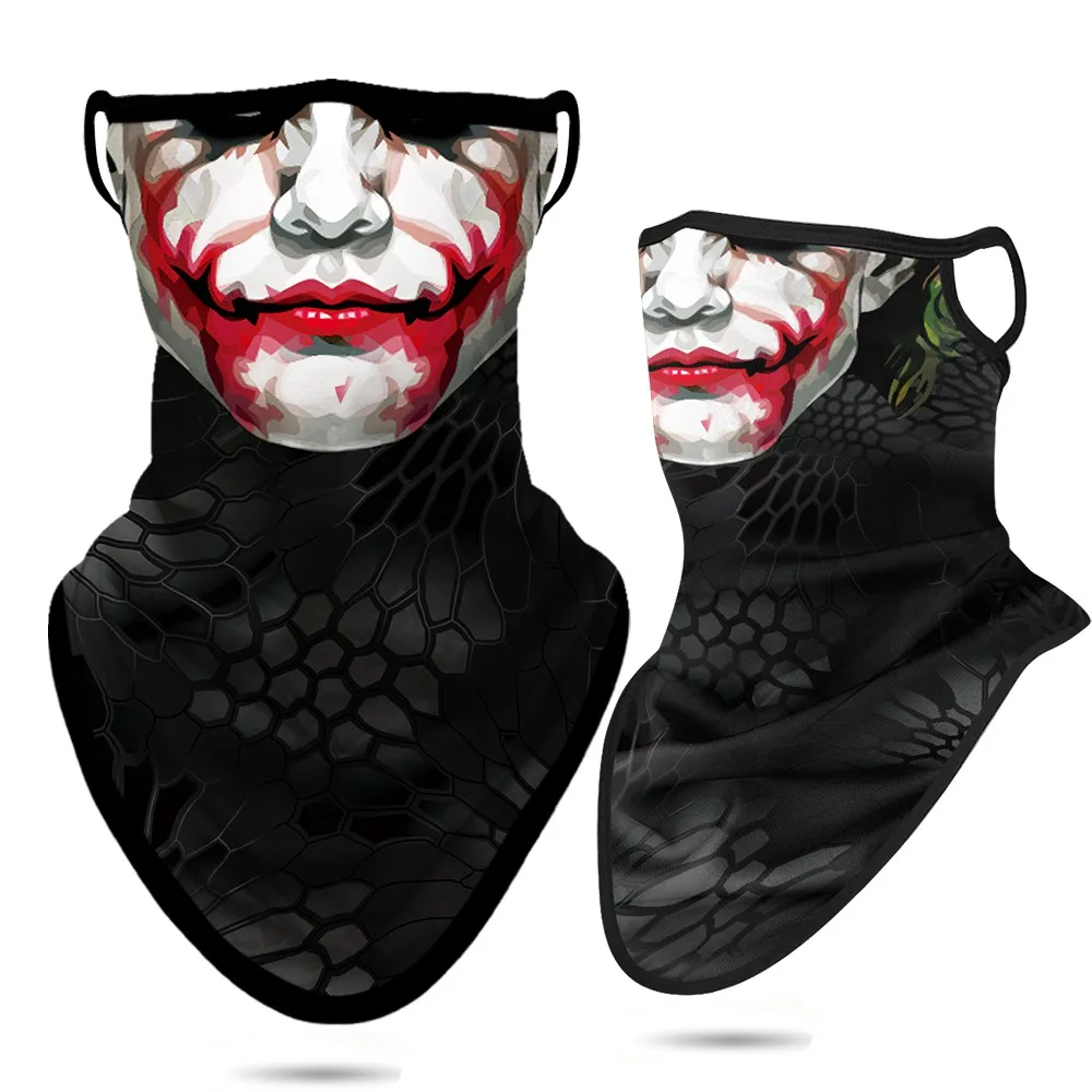 

3D Halloween Venom Scarf Triangle Bandana Motorcycle Earloop Face Shield Ski Mask Balaclava Neck Gaiter Biker Headband Women Men