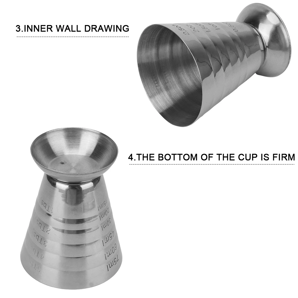 Инструменты для приготовления коктейлей мерная чашка 75 мл бар смешанных напиток