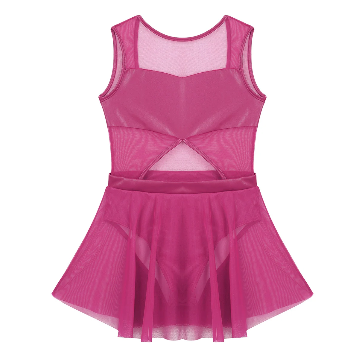 Детское платье из искусственной кожи без рукавов с вырезами спереди для