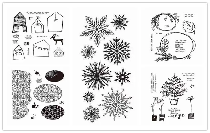 Французские прозрачные штампы для скрапбукинга/изготовления открыток/детские