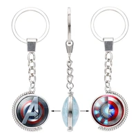 marvel legends avengers accessories key chain captain america time gem keychain two sided superheroes spin keyring