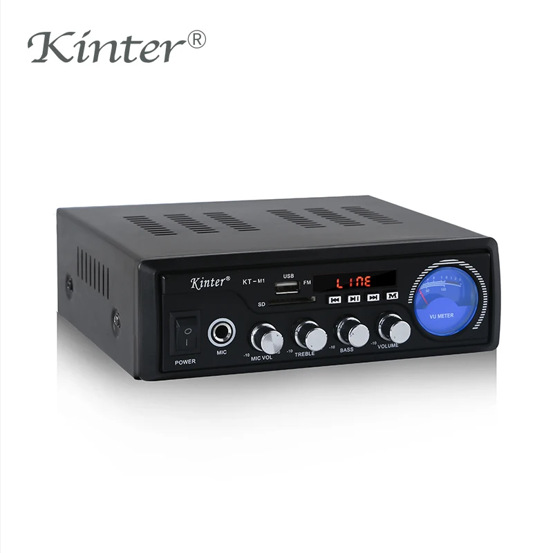 Kinter M1 MP3 Усилитель звука аудио Hifi Стерео усилители 2,0 каналов с SD USB ввод Поддержка микрофон металлический корпус
