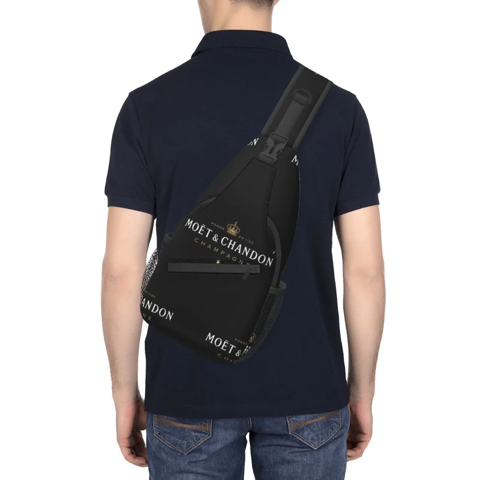 

Moet & Chandon Designs A Straddle Chest Bag with Light Straps for Short Distance Travel, Work and Daily Travel