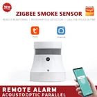 Детектор дыма Zigbee 3,0, детектор пожарной сигнализации, датчик умного дома, 2,4 ГГц, высокая чувствительность, совместим со шлюзом Tuya Zigbee