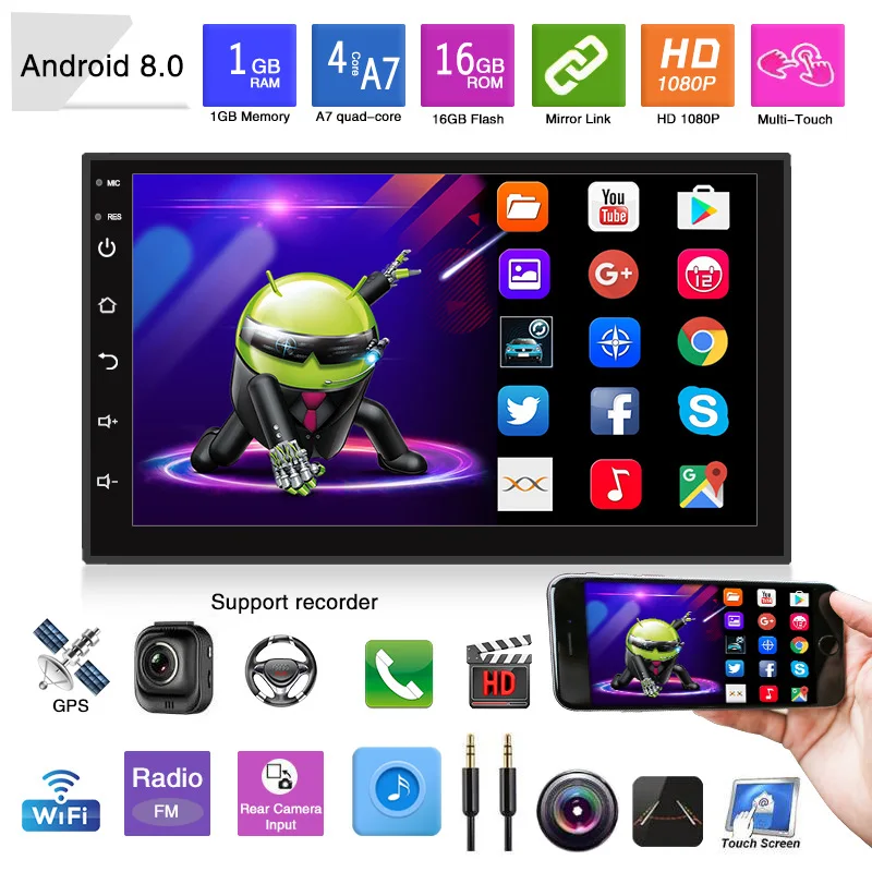 Универсальный мультимедийный DVD плеер GEHANG Магнитола на android 9 1 с дюймовым