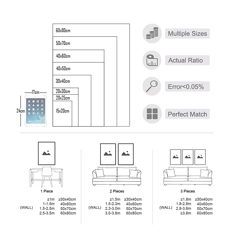 

Wall Art Painting Canvas Print Landscape Picture Architecture Home Decor Poster Nordic Minimalist For Living Room No Frame