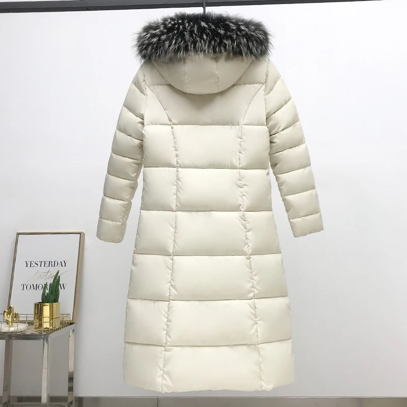 Меховая парка с капюшоном Casaco Feminino Женская куртка, пальто плюс размер зимняя куртка женская Повседневная пуховая хлопковая длинная стеганая парка