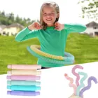 Детская антистрессовая игрушка, телескопическая сенсорная игрушка с сильфоном, цветная тянущаяся большая трубка, развлекательная телескопическая трубка # W5