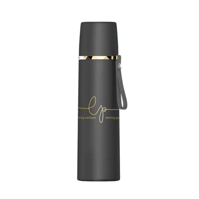Black 500ml Новинка года. Двухслойная вакуумная колба из нержавеющей стали. Спортивная портативная Вакуумная чашка с жемчужным узором. Вакуумная чашка большой емкости - Цвет: Black 500ml
