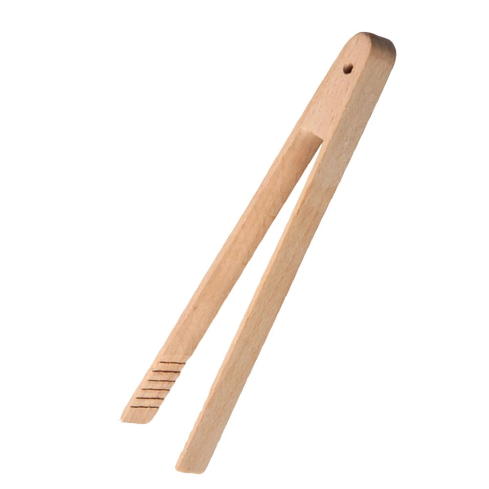 

Kitchen Tools Gadgets Bamboo Wood Wooden Food Toast Tongs Toaster Bacon Sugar Ice Tea-Tong Salad Clip