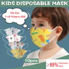 Маска одноразовая детская с мультяшным принтом, тканевая маска для лица для девочек, для Хэллоуина