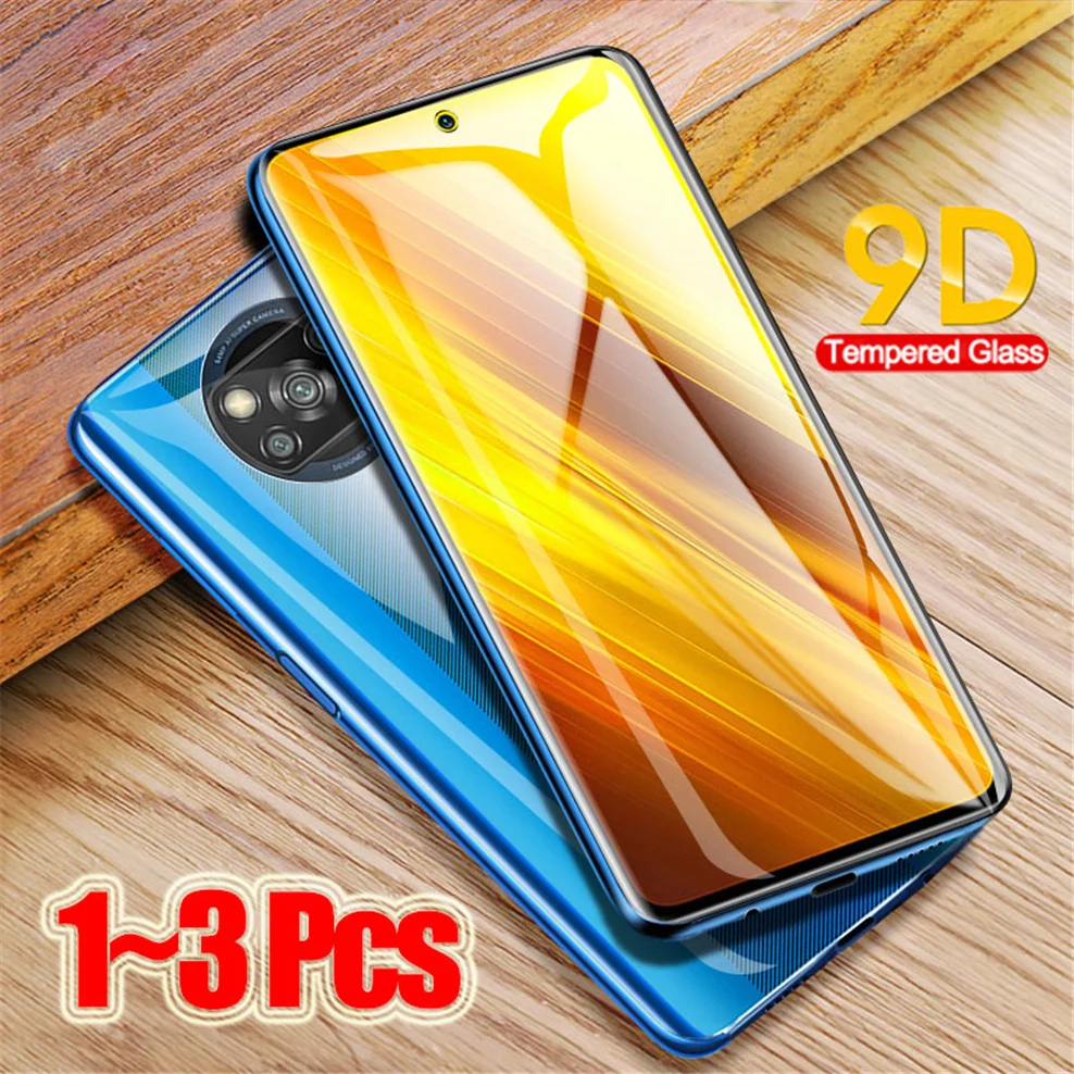 

1~3 pcs protective glass for poco-x3 nfc screen protector poco x 3 pro xiaomi pocophone f2 pro tempered film poco x3 gt glass