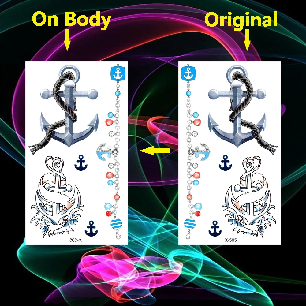 Модные водонепроницаемые татуировки Временные боди арт руки на плечо наручные