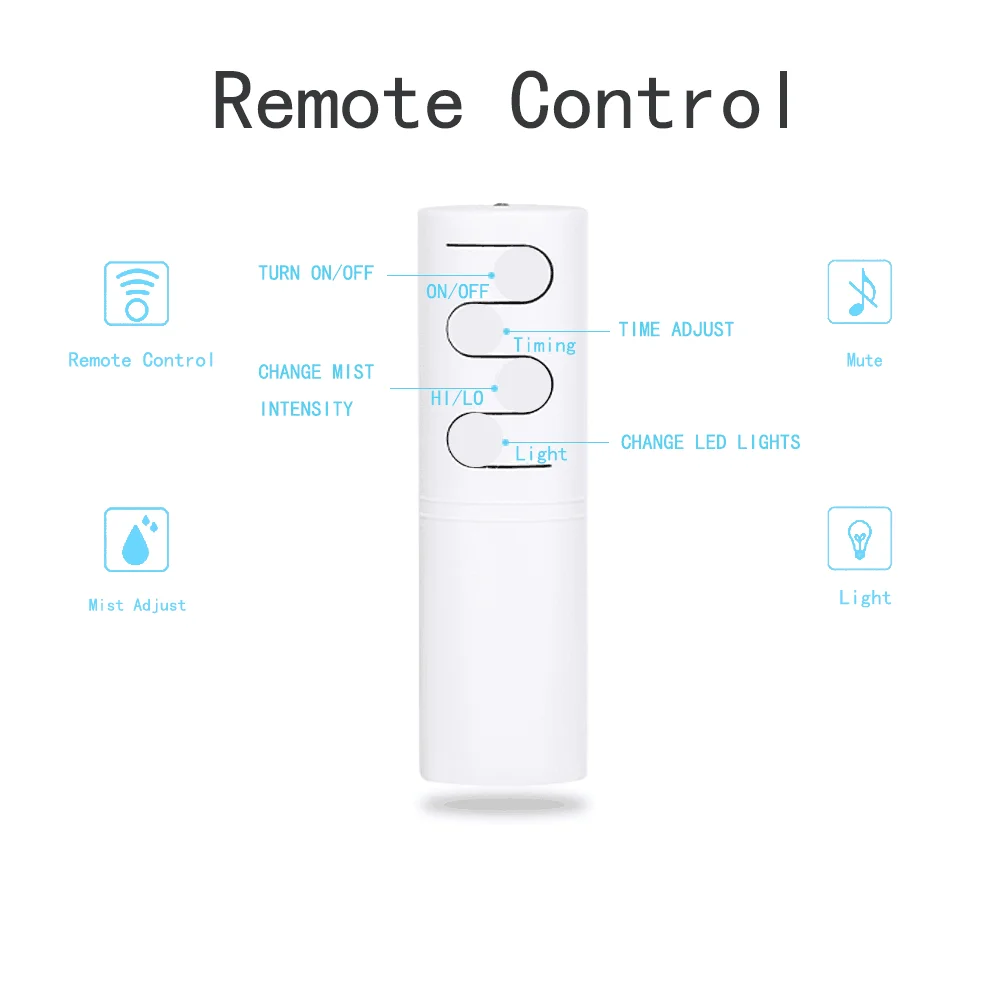 

550ML Remote Control Essential Oil Diffuser Air HumidifierAroma Lamp Aromatherapy Electric Ultrasonic Aroma Diffuser Mist Maker