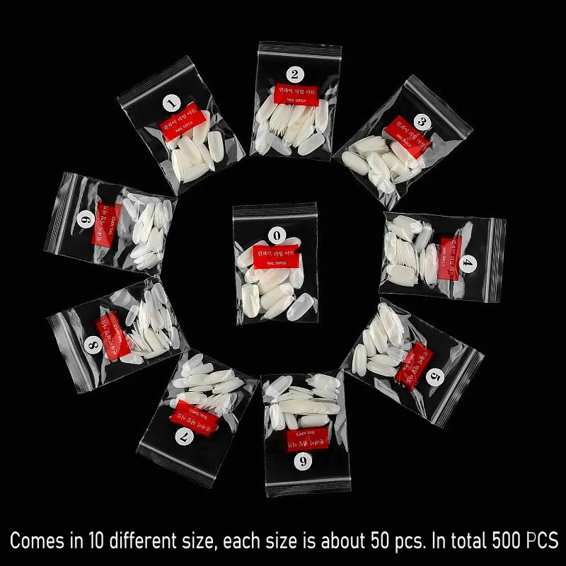 500 шт. искусственные акриловые ногти для французского гроба | Красота и здоровье