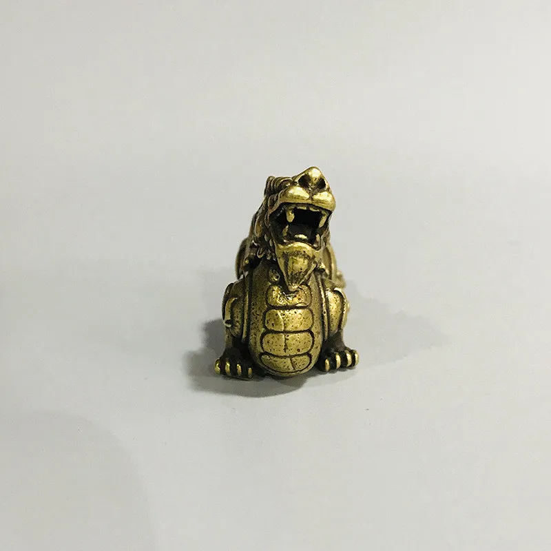 Китайское бронзовое животное с изображением курио 2 дюйма килинь цилинь пиксиу