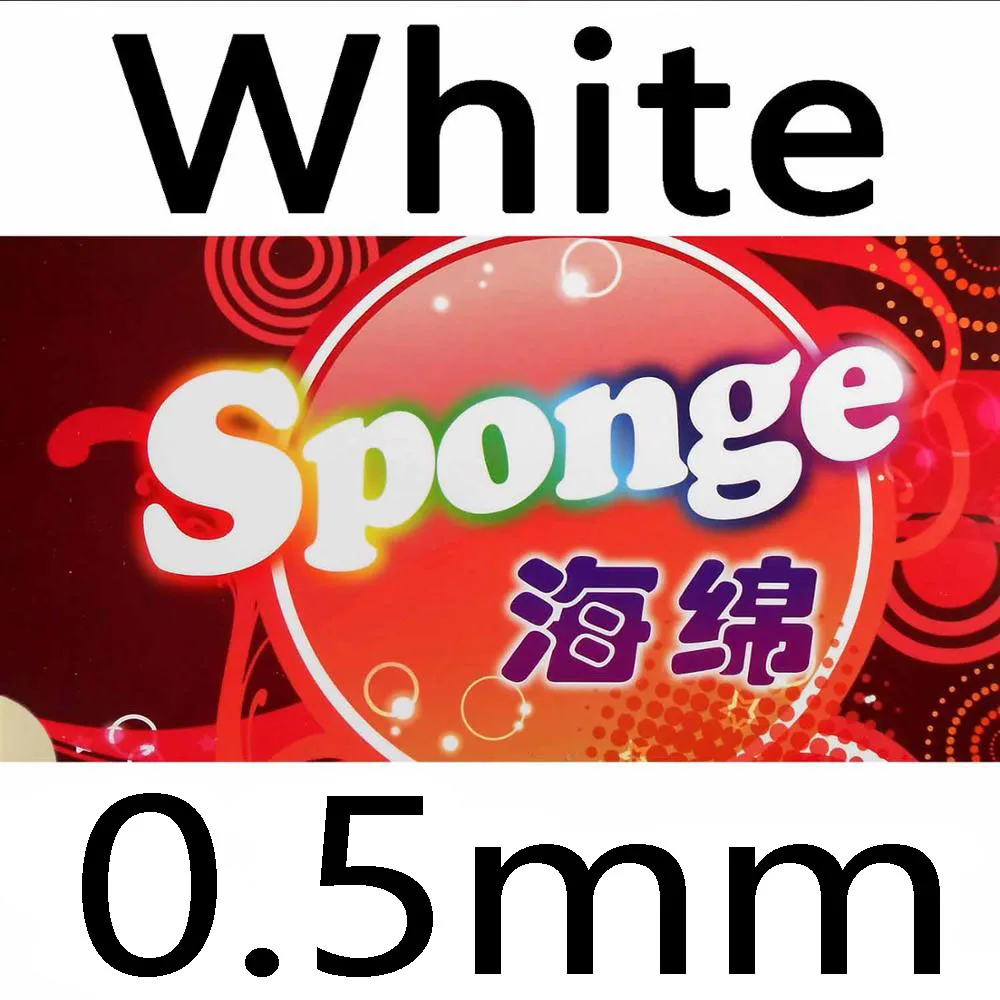 White 0.5mm 61 секундная высокоэластичная губка для настольного тенниса - Цвет: White 0.5mm