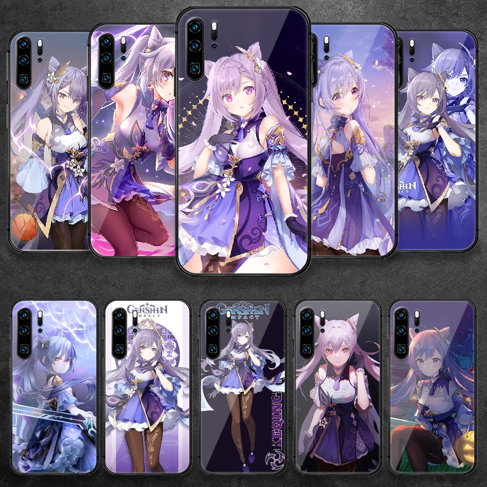 

Genshin Impact Keqing Game Tempered Glass Phone Case For Huawei Honor Nova 5T P 10 20 30 40 50 7 8 9 i Smart A X Pro Lite Cover