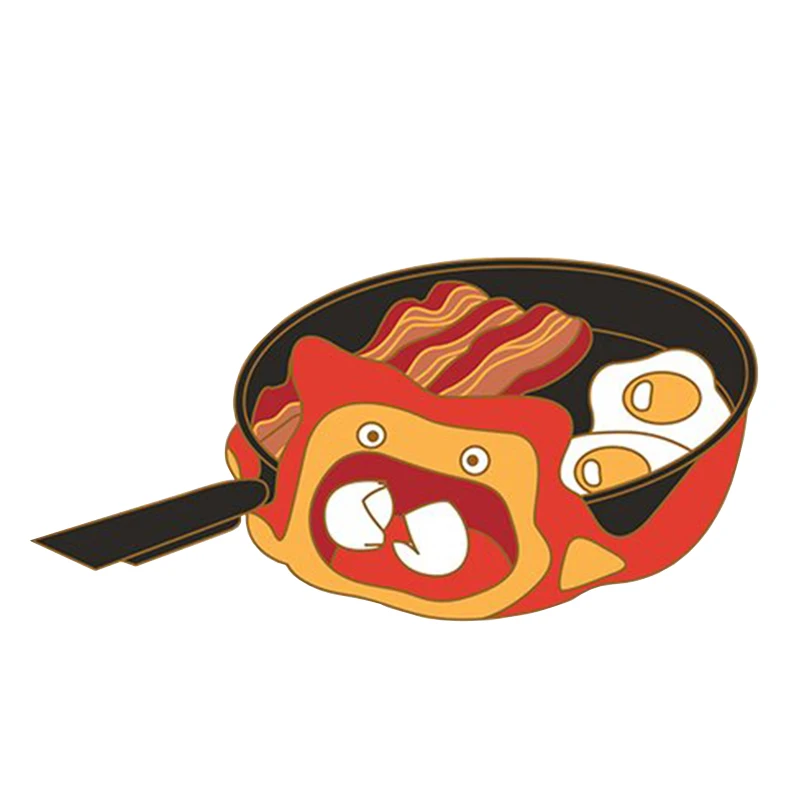 Брошь из эмали в виде яйца бекона кальцифера значок японском стиле аниме с