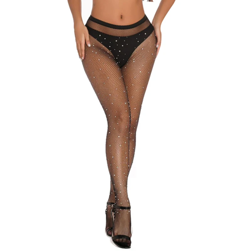 Модные блестящие ажурные колготки женские сексуальные прозрачные сетчатые