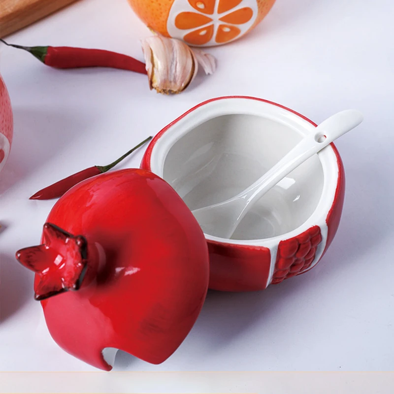 Керамическая герметичная банка для хранения фруктов Минималистичная Милая