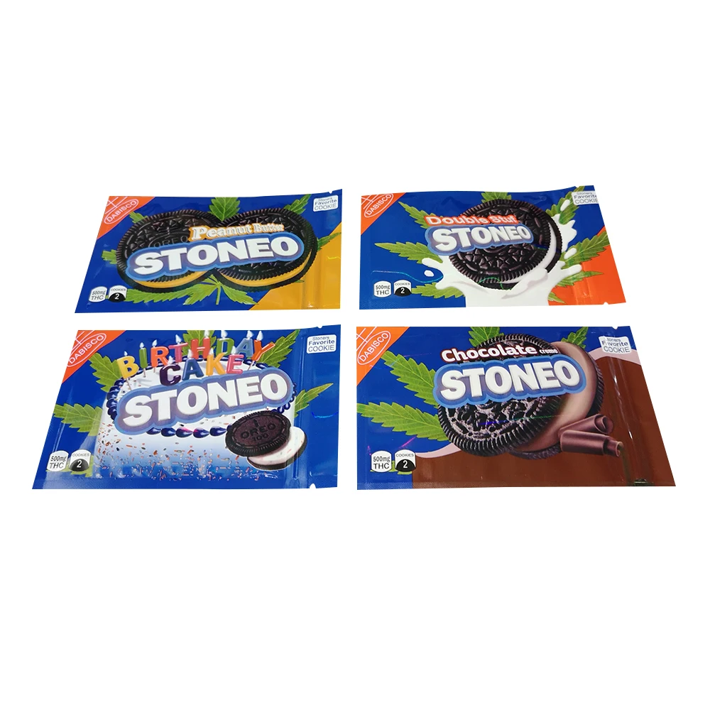 

New four flavor milk chocolate biscuit bag, ziplock bag (empty packaging)