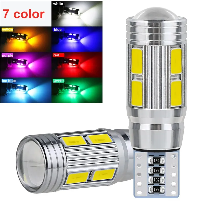 

Светодиодсветильник лампа для чтения T10 Canbus 12 В 5630 10SMD 5W5, клиренсветильник клиновидный поворотный сигнальный фонарь светильник номерного знака