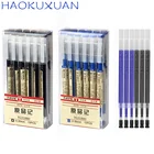 Тонкая гелевая ручка 0,5 мм с голубымичерными чернилами, стержень для ручек, маркеры, школьная гелевая ручка, Офисная Студенческая письменная Канцелярия для рисования