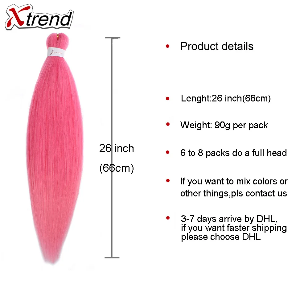Xtrend предварительно Заплетенные волосы Easy Jumbo Braid Омбре синтетические крючком