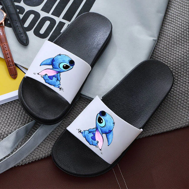 Шлепанцы женские нескользящие мультяшный рисунок симпатичные Тапочки для дома