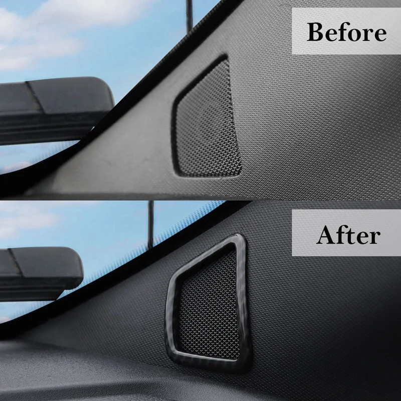 2 шт. накладки на переднюю стойку колонки из углеродного волокна для Ford F150 2015-2017 |