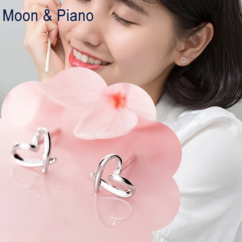 

Милые Ювелирные серьги, модные Простые полые женские Мини-серьги из серебра пробы, повседневные женские аксессуары, золотой цвет, подарок н...