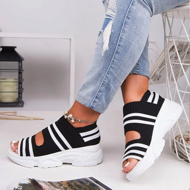 Модные женские туфли на плоской подошве без шнуровки кроссовки сандалии для