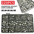 Набор винтов M3, M4, M5, M6, M8, DIN 220, 912 шт.