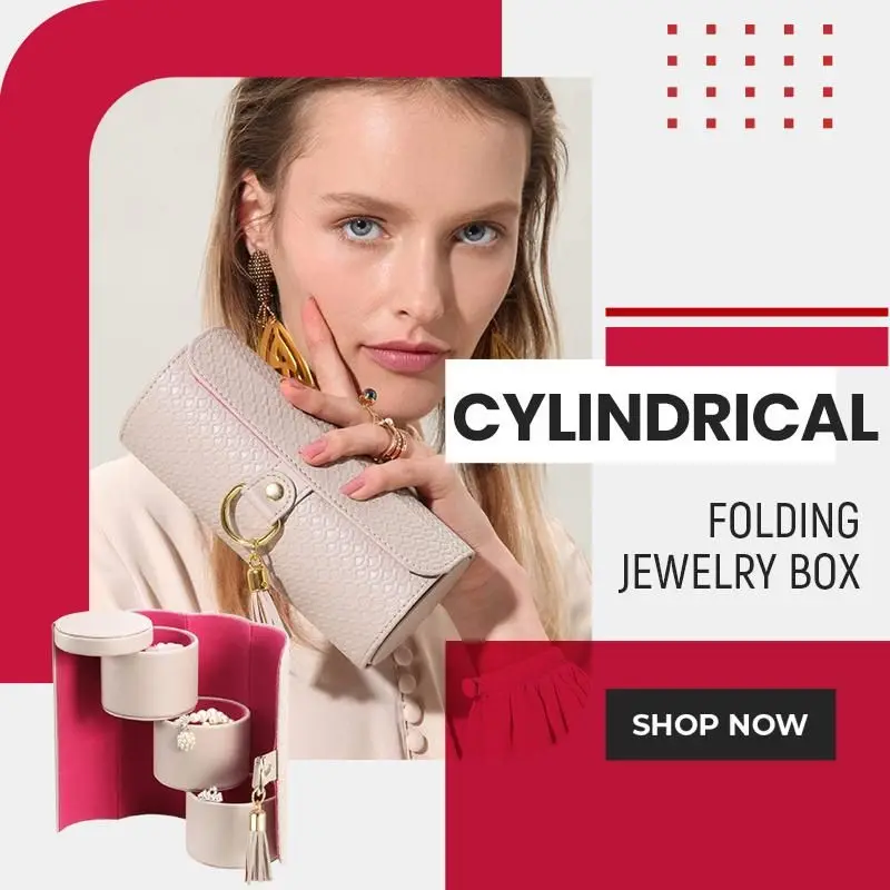 

Jewelry Box Three layer Buckle Casket Necklace Storage Exquisite Portable Makeup Storage Necklaces Beauty Travel Box Dropship