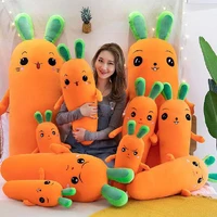 45 90cm cartoon plant smile carrot plush toy cute simulation vegetable carrot pillow dolls stuffed soft toys for children gift