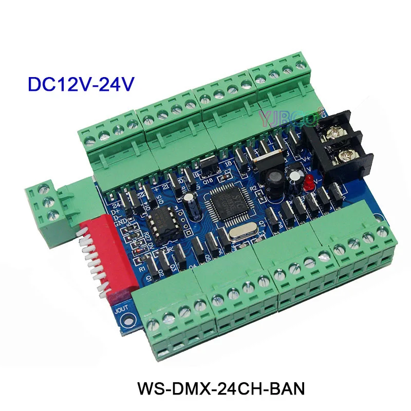 Цифровой трубчатый дисплей Φ 3CH/4CH/12CH/18CH/24CH/36CH led RGB/RGBW DMX512 контроллер декодера для