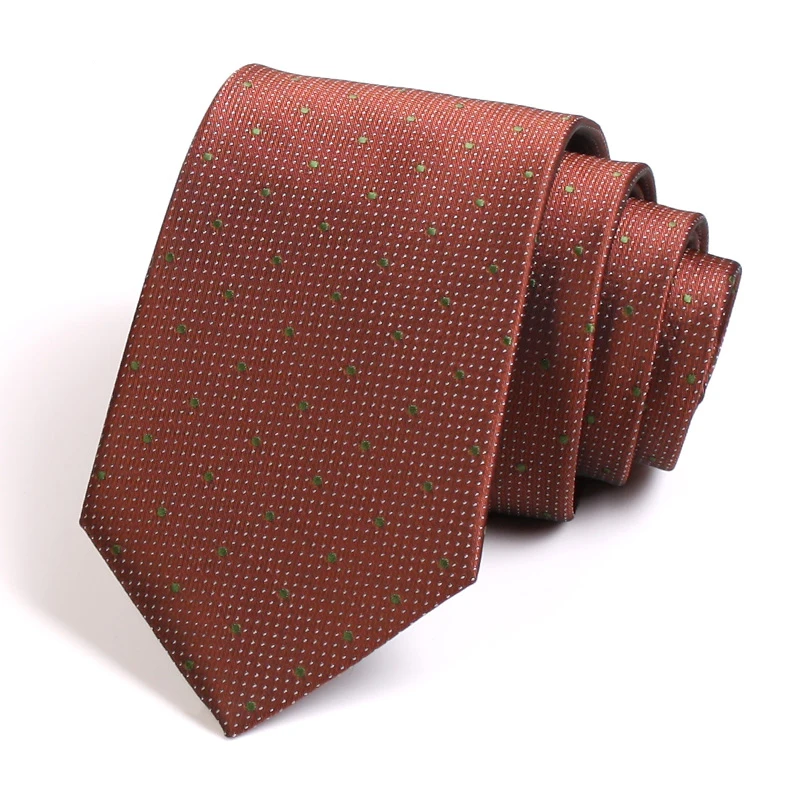 

New Men's Coffee Dot Tie High Quality 7CM Ties For Men Business Suit Work Neck Tie Fashion Classic Business Style Necktie